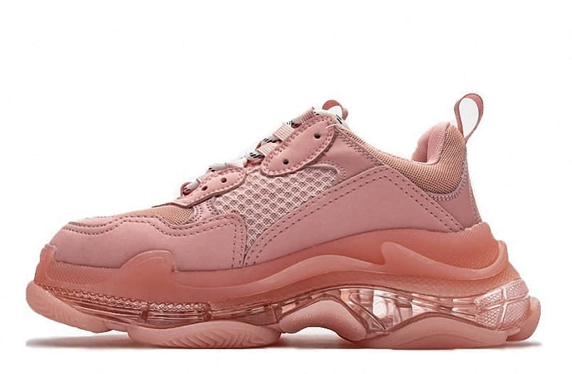 balenciaga triple s clear sole pink